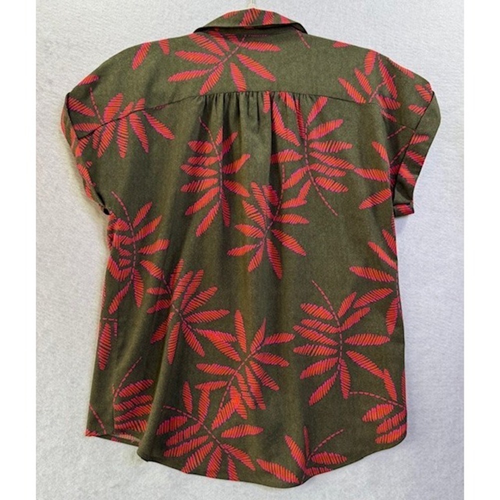 Womens SML Grannycore Grandma‎ Hawaiian Tropical Shirt Beach Tiki Floral - Picture 4 of 7